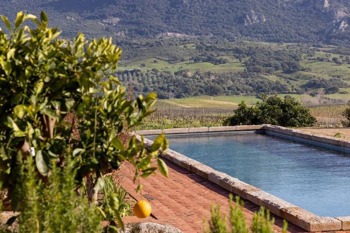 Hôtel pour 2 personnes, avec terrasse et piscine ainsi que vue et jardin