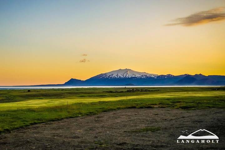 Gästhus för 3 Personer, med utsikt samt trädgård och terass i Island
