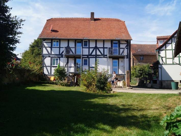 Ferienwohnung für 2 Personen, mit Balkon und Garten sowie Sauna