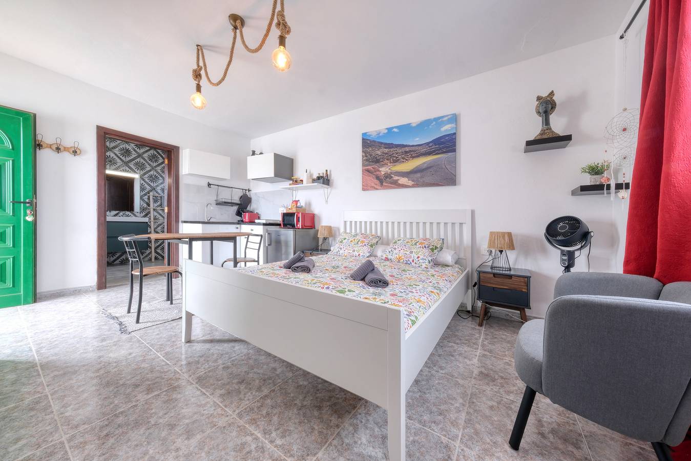 Appartement de vacances entier, Habitación Doble La Graciosa, Tinajo in Tinajo, Timanfaya