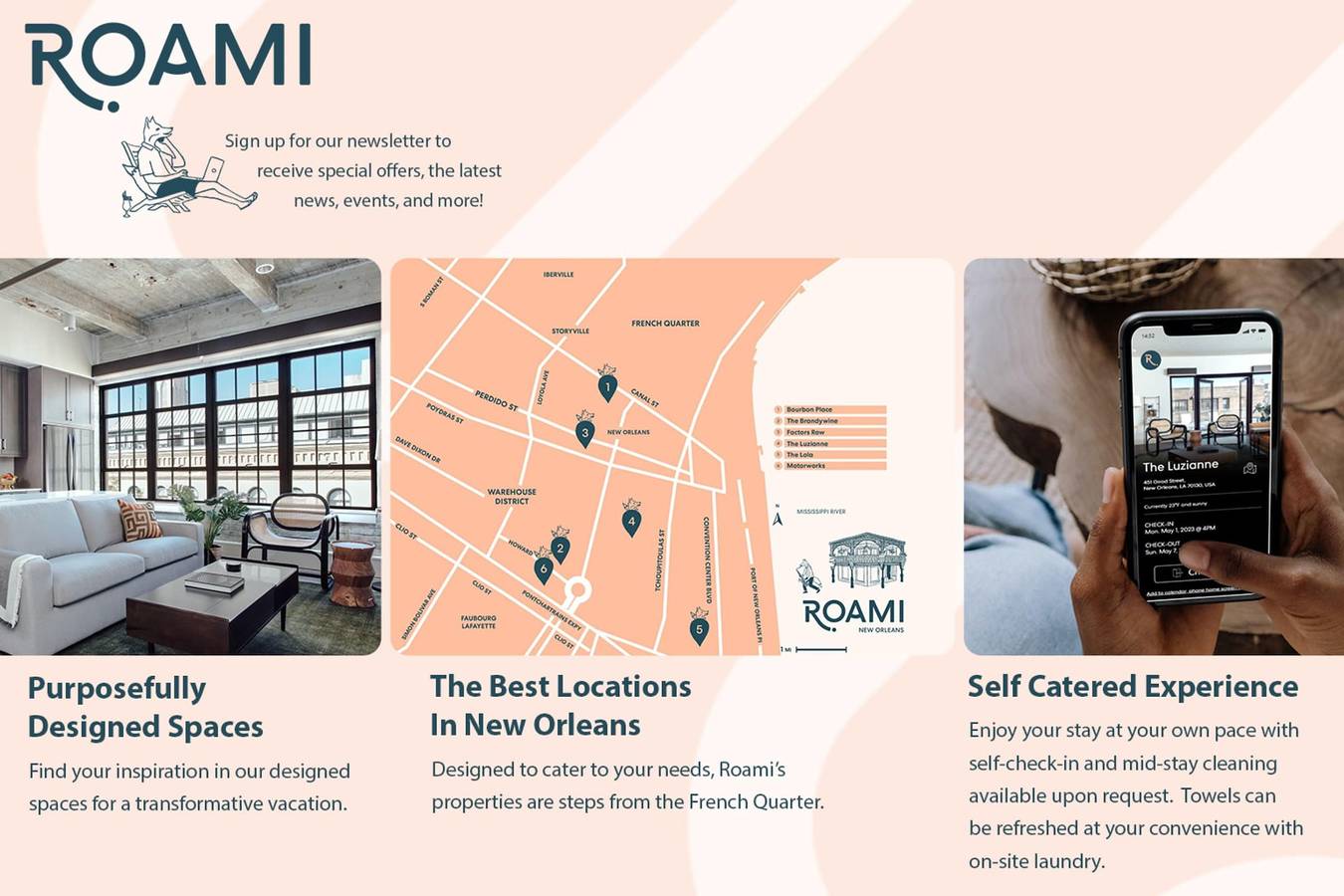 Apartamento entero, Roami at The Lola   Group Friendly   4Br  62 in New Orleans, Orleans Parish