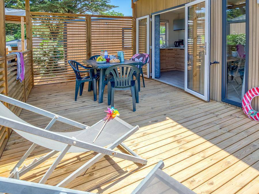 Camping Les Chalands Fleuris - Mobilheim 6 personen - Mobilheim Familie 6 Personen in Saint-André-des-Eaux, Côte d'Amour
