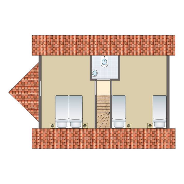 Bungalow für 4 Personen, mit Balkon/Terrasse und Terrasse - 1