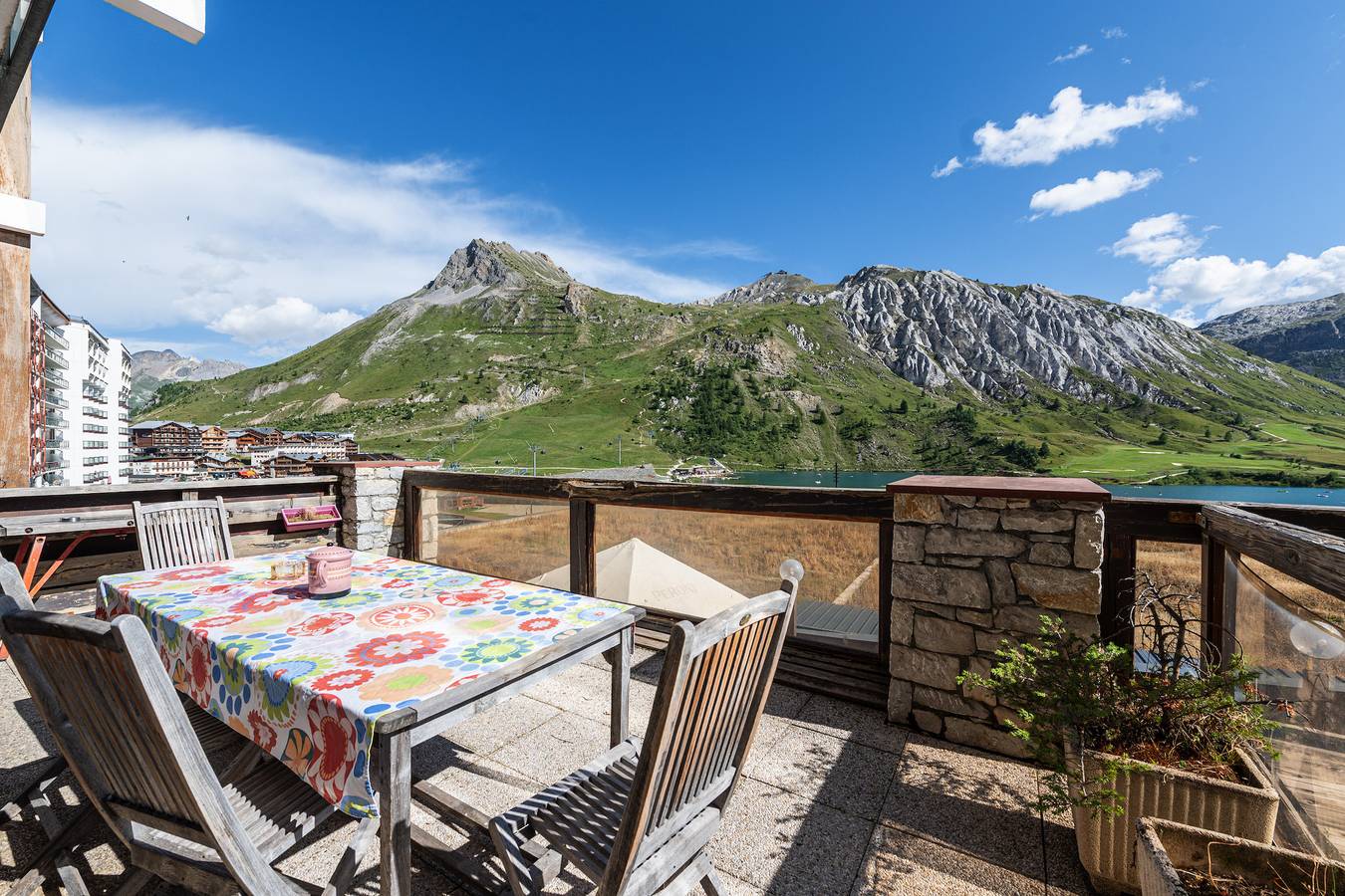 Ganze Wohnung, Ferienwohnung 'Shamrock 2B' mit Bergblick, Balkon und Wlan in Tignes, Nationalpark Vanoise