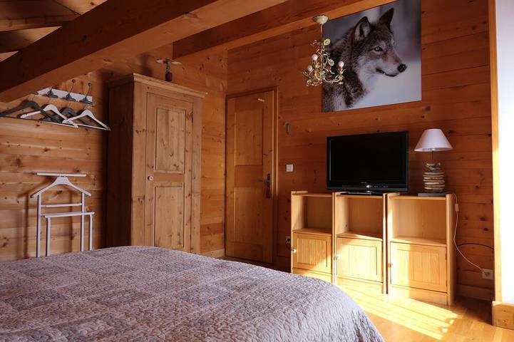 La Chevrière, schönes Blockhaus, Panoramablick, nahe Megève in Flumet, Albertville und Umgebung