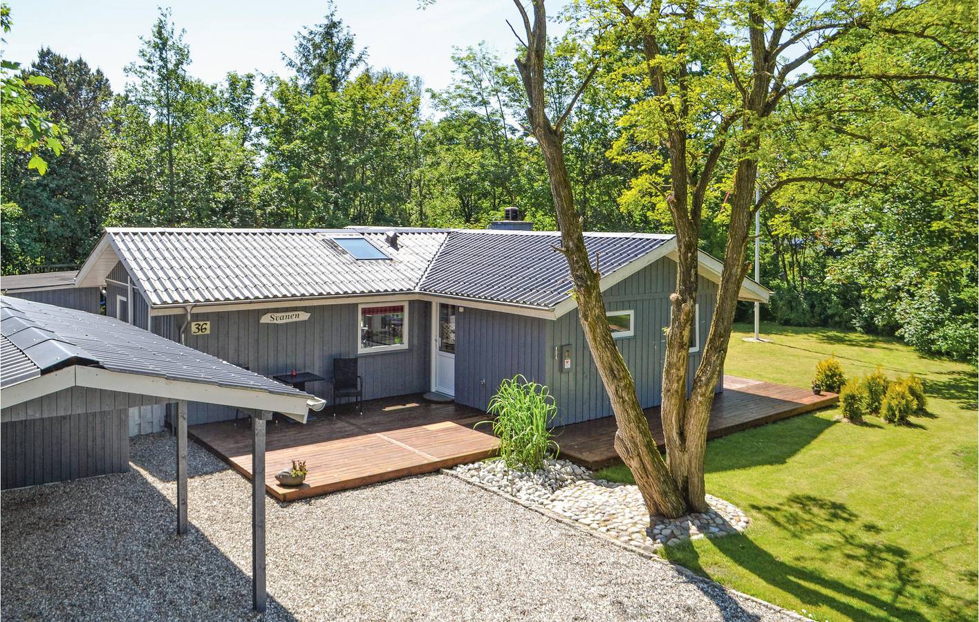 Ferienhaus für 6 Personen mit Terrasse in Bork Havn, Ringkøbing Fjord
