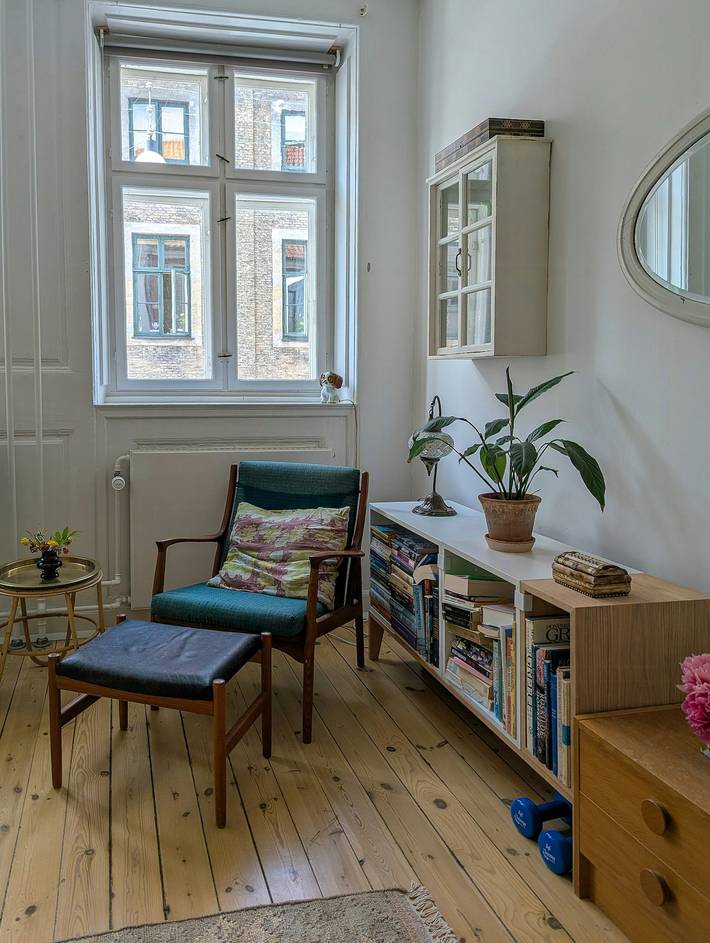 Apartamento entero, Apartamento histórico con jardín y balcón francés in Copenhagen Centro, Copenhague