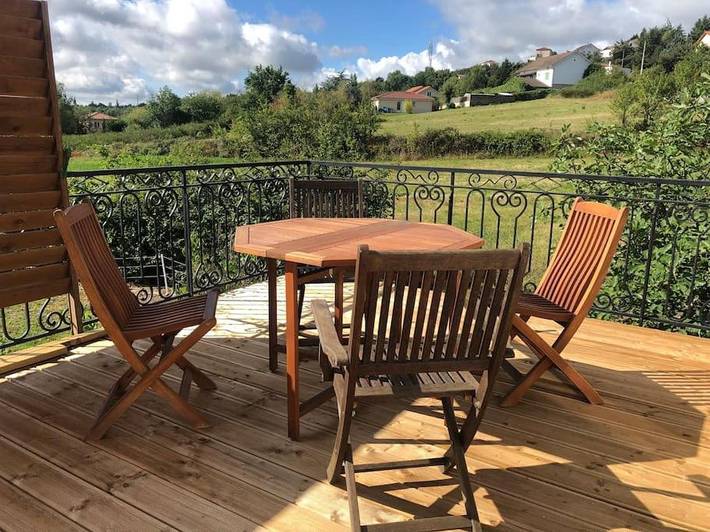 Appartement de vacances pour 2 personnes, avec Balcon et Terrasse ainsi que Jardin et Vue