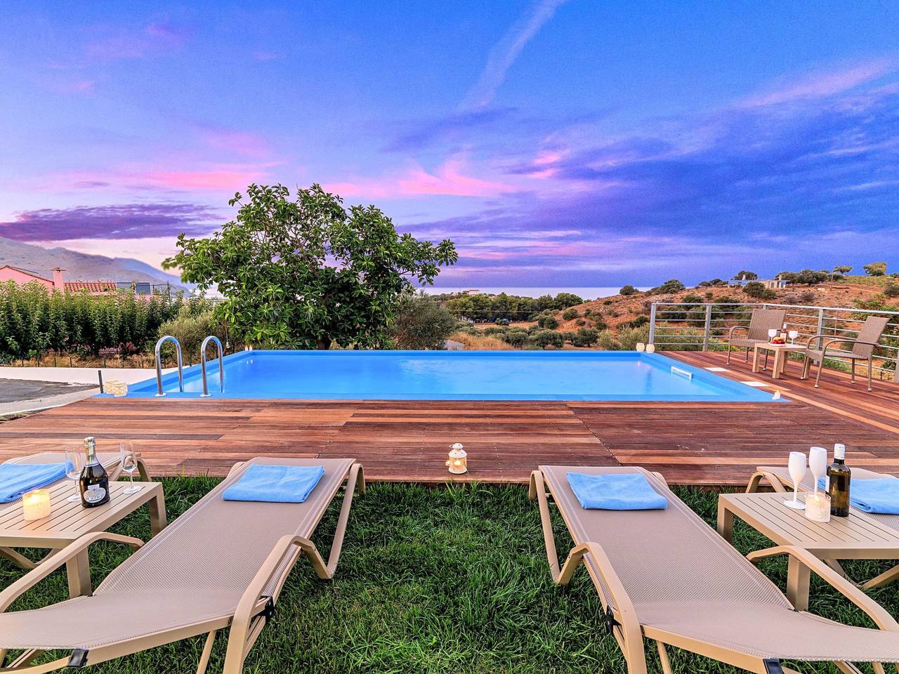 Georgioupolis Blaue Villa Privater Pool in Georgioupoli, Chania en omgeving