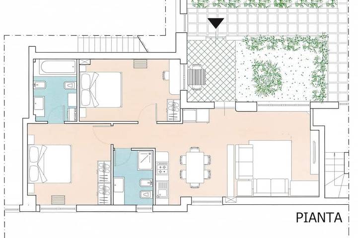 Appartement de vacances pour 6 personnes, avec jardin - 1