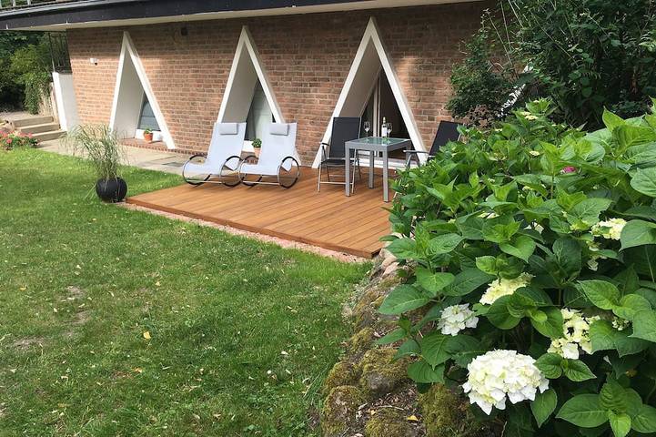 Ferienwohnung für 2 Personen, mit Terrasse und Garten sowie Sauna