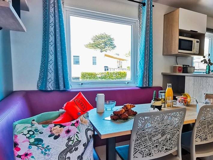 Camping La Mer Blanche  - Mobilheim 9 personen - Mobilheim Presta+ 4 Zimmer 40m² Tv + Klimaanlage in Bénodet, Côte de Cornouaille