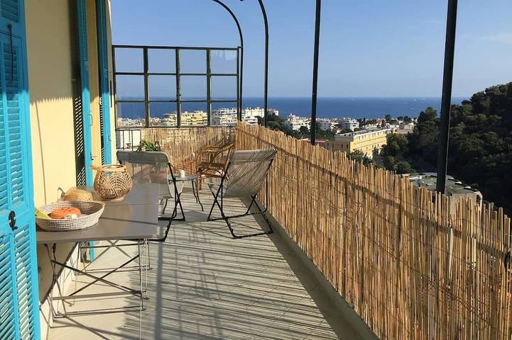 Maison de vacances pour 6 personnes, avec jardin et balcon à Nice