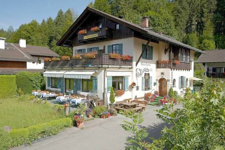 BnB für 3 Personen, mit Balkon und Terrasse sowie Garten und Ausblick am Eibsee