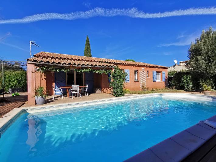 Gîte pour 6 personnes, avec jardin et piscine, animaux acceptés à Canet (Hérault)