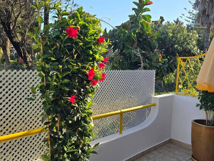 Casa de férias para 3 pessoas, com piscina e terraço em Quarteira