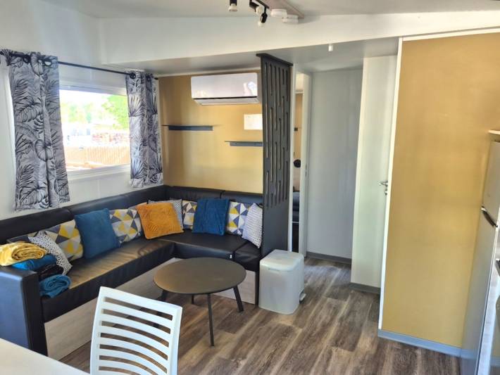 Premium-Mobilheim für 6 Personen mit Pool, privater Terrasse und Klimaanlage in Vendres, Mittelmeerküste (Frankreich)
