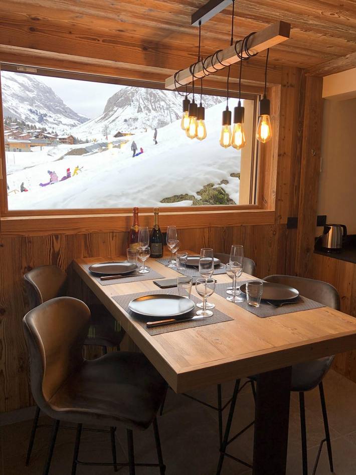Hütte für 4 Personen, mit Garten und Ausblick in Le Grand-Bornand