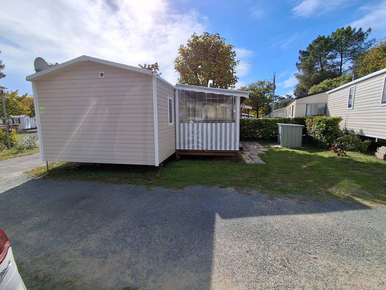 Mobilheim „Mh 338 Ronce Les Bains“ mit Gemeinschaftspool, privater Terrasse und Klimaanlage in La Tremblade, Côte de Beauté