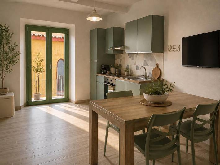 Gîte pour 2 personnes, avec Balcon ainsi que Terrasse et Vue à Ulassai