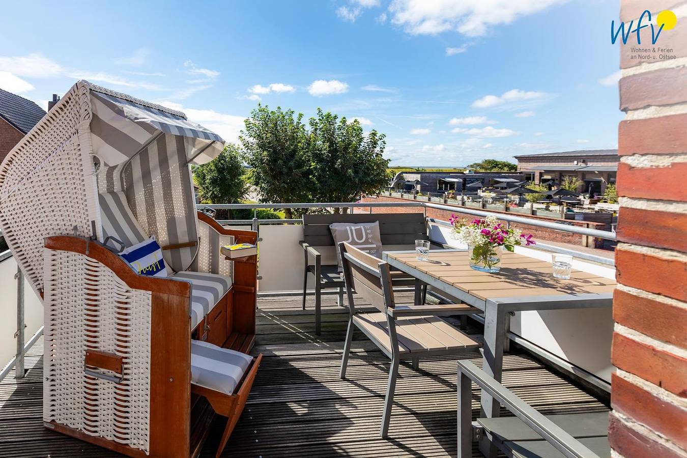 Apartamento entero, Luxuriöse Ferienwohnung Backboard auf Juist mit Meerblick und Balkon in Juist