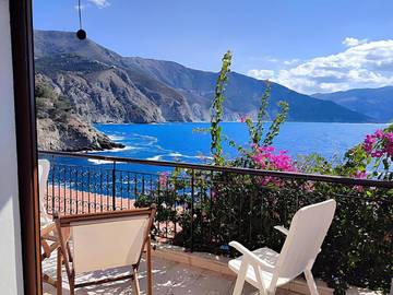 Gîte pour 2 personnes, avec balcon et vue dans Άσος