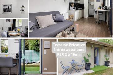 Gîte pour 3 personnes, avec terrasse et jardin à Savigny-sur-Orge