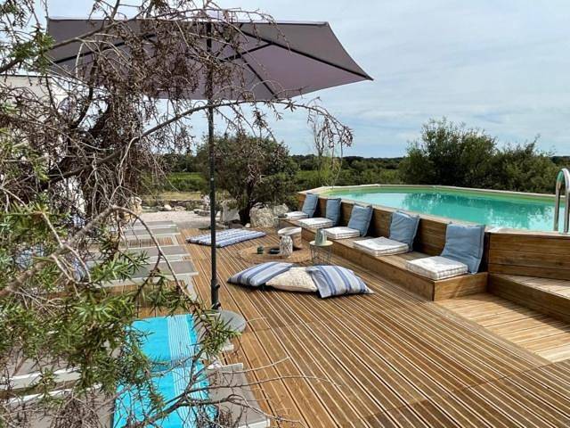 Location de vacances pour 9 personnes, avec vue ainsi que jardin et piscine à Cazevieille - 4