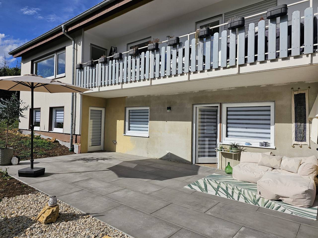 Ganze Wohnung, Apartment 'Alb-Apfel' mit privater Terrasse, Gemeinschaftsgarten und Wlan in Münsingen, Neckar-Alb