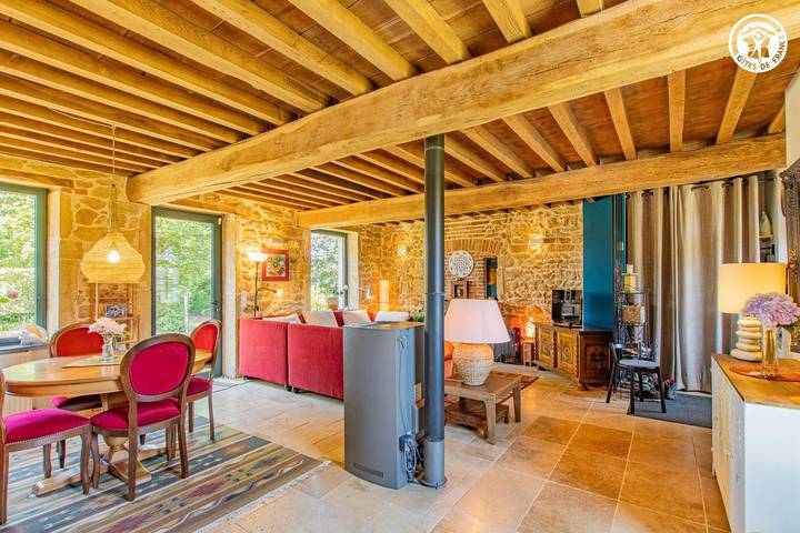 Gîte für 6 Personen, mit Terrasse und Garten sowie Pool in Burgund - 3
