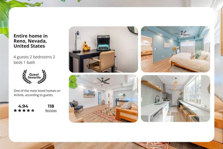 Location de vacances pour 4 personnes, avec balcon, adapté aux familles à Reno - 3