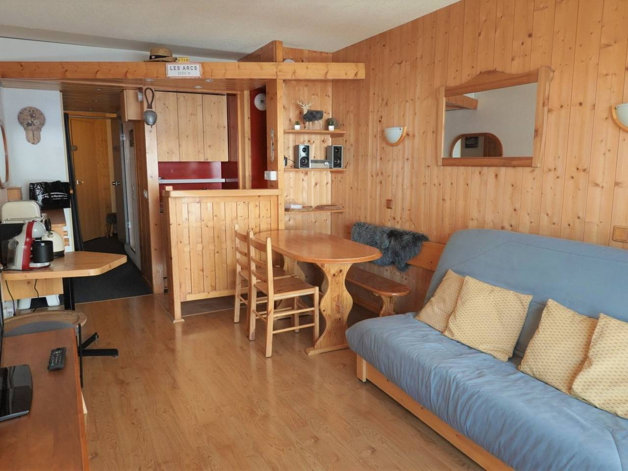 Estudio entero, Estudio a pie de pista Arc 2000 para 4 personas con vista a pistas in Les Arcs, Bourg-Saint-Maurice