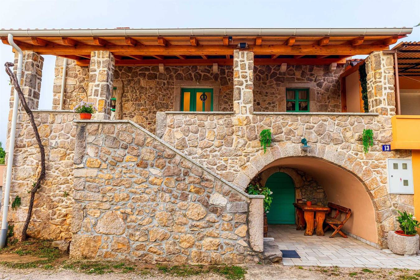 Ferienhaus Prevolt mit privatem Pool und Meerblick in Dobrinj, Krk