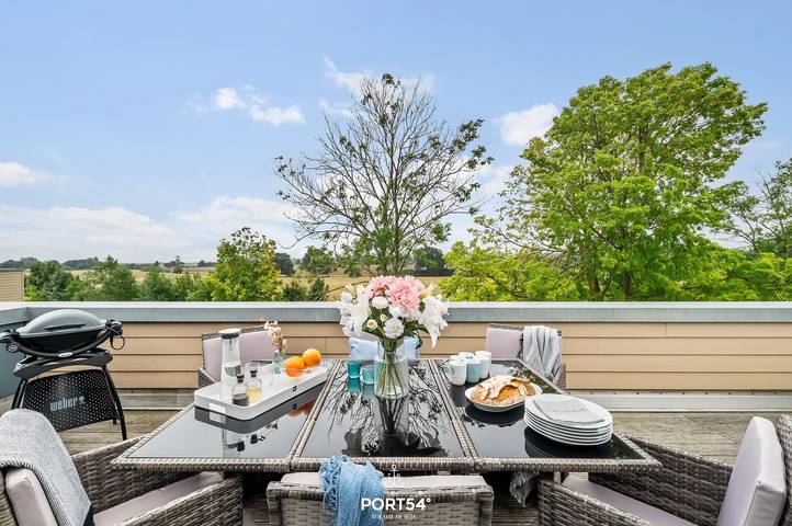 Ferienwohnung für 5 Personen, mit Terrasse und Sauna sowie Ausblick in 