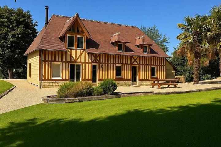 Location de vacances pour 12 personnes, avec jardin, animaux acceptés à Cricqueville-en-Auge