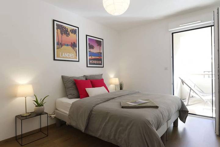 Ganze Wohnung, Komfortables Apartment für 4 Personen – Strand & Hafen zu Fuß erreichbar in Capbreton, Côte d’Argent