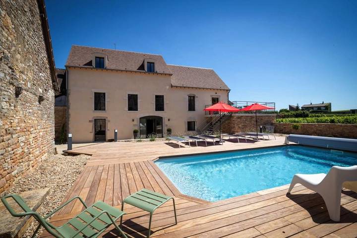 Maison de vacances pour 15 personnes, avec Balcon et Terrasse ainsi que Piscine et Vue