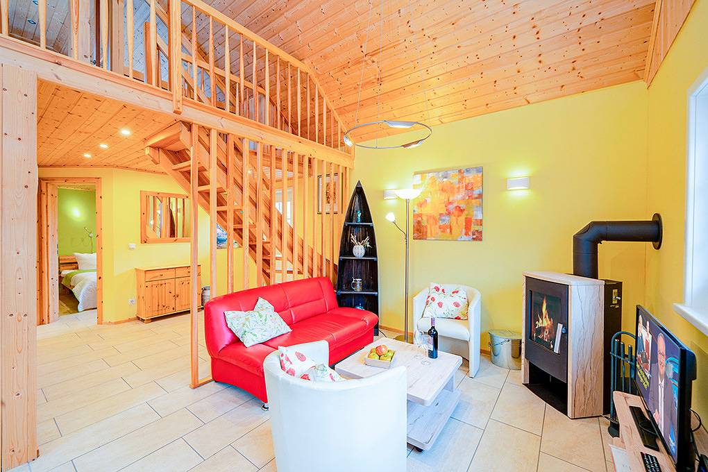 Holiday home for 4 people with sauna in Krakow am See, Mecklenburg Lakes