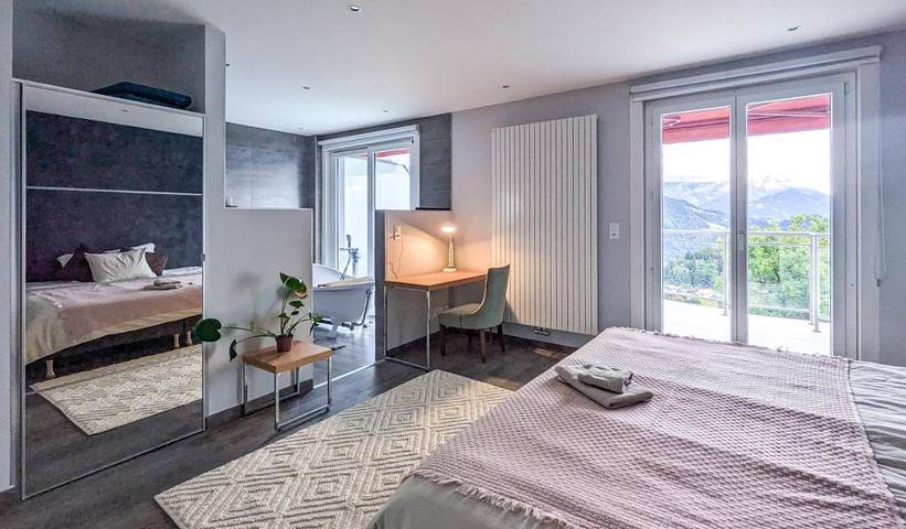 Chambre d’hôte pour 5 personnes, avec jardin et balcon ainsi que sauna et vue à Leysin - 3
