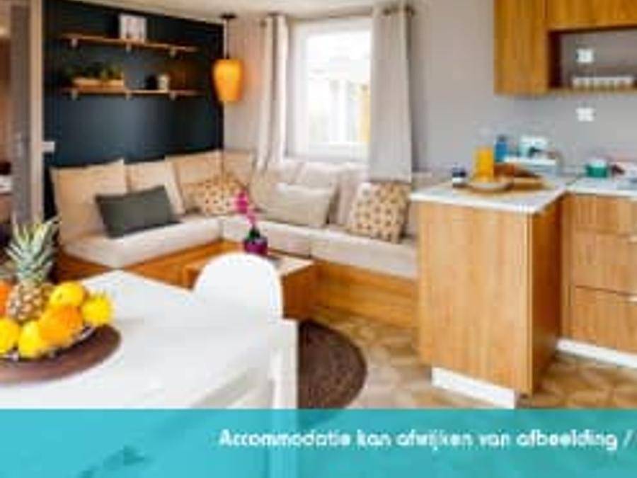 Siblu Camping Lauwersoog - Stacaravan 4 personen - Stacaravan Excellence 2 slaapkamers (4 pers) terras in Lauwersmeer, Nederlandse Noordzeekust