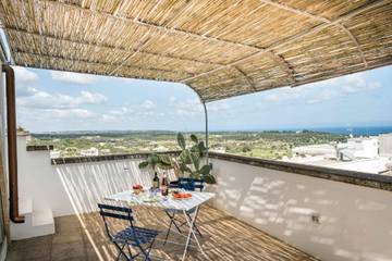 Location de vacances pour 4 personnes, avec terrasse à Gagliano del Capo