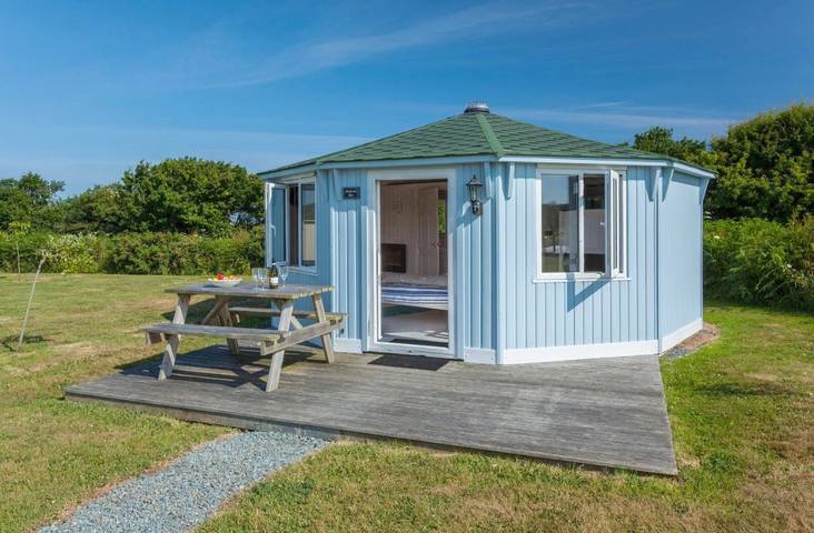 Camping für 4 Personen, mit Garten und Seeblick sowie Ausblick in Devon