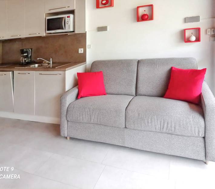 Studio pour 5 personnes, avec balcon