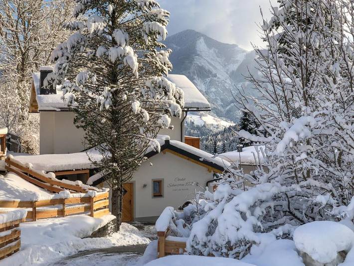 Chalet für 12 Personen, mit Balkon und Terrasse sowie Garten und Pool