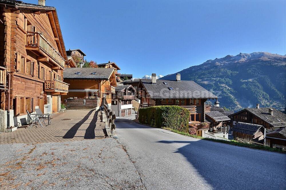 Ganze Wohnung, Komfortables Studio für 2 Personen, Wohnzimmer mit 2 Betten, Kochnische mit Geschirrspüler, Dusche-W in Grimentz, Anniviers
