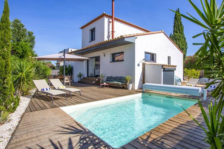 Maison de vacances pour 6 personnes, avec Jardin dans La Franqui