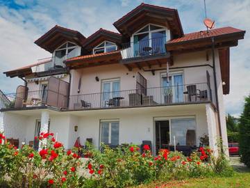 BnB für 2 Personen, mit Balkon und Ausblick sowie Seeblick am Bodensee