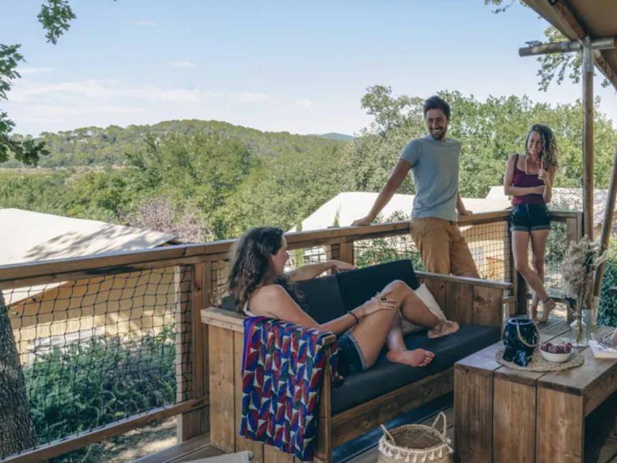 Slow Village la Roque-sur-Cèze - Safarizelt 4 personen - Lodge - 2 Schlafzimmer in La Roque-sur-Cèze, Nimes und Umgebung