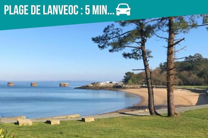 Location de vacances pour 8 personnes, avec vue et jardin à Lanvéoc - 3