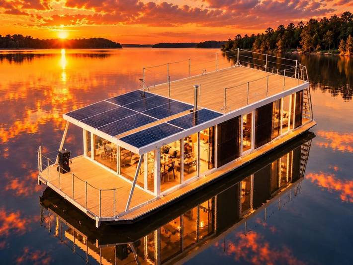Boot für 6 Personen, mit Terrasse und Sauna sowie Ausblick